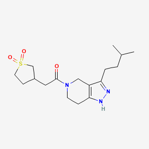 5-[(1,1-dioxidotetrahydro-3-thienyl)acetyl]-3-(3-methylbutyl)-4,5,6,7-tetrahydro-1H-pyrazolo[4,3-c]pyridine