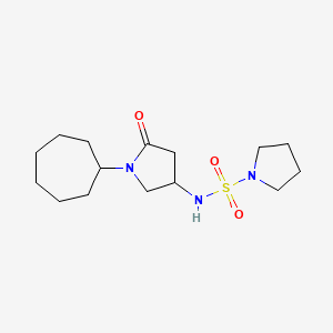 N-(1-cycloheptyl-5-oxo-3-pyrrolidinyl)-1-pyrrolidinesulfonamide