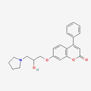 7-[2-hydroxy-3-(1-pyrrolidinyl)propoxy]-4-phenyl-2H-chromen-2-one