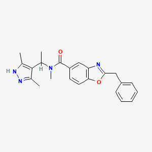 2-benzyl-N-[1-(3,5-dimethyl-1H-pyrazol-4-yl)ethyl]-N-methyl-1,3-benzoxazole-5-carboxamide