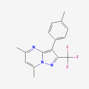 5,7-dimethyl-3-(4-methylphenyl)-2-(trifluoromethyl)pyrazolo[1,5-a]pyrimidine