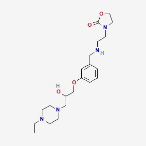 molecular formula C21H34N4O4 B5982800 3-[2-({3-[3-(4-ethyl-1-piperazinyl)-2-hydroxypropoxy]benzyl}amino)ethyl]-1,3-oxazolidin-2-one 