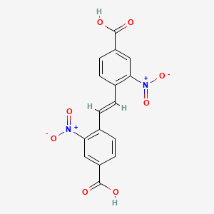 molecular formula C16H10N2O8 B598281 4,4'-[(E)-Ethene-1,2-diyl]bis(3-nitrobenzoic acid) CAS No. 1202689-44-8