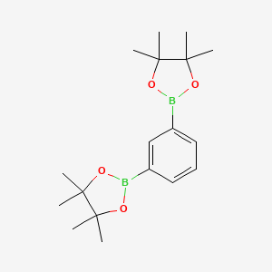 molecular formula C18H28B2O4 B598283 1,3-Bis(4,4,5,5-tetramethyl-1,3,2-dioxaborolan-2-yl)benzene CAS No. 196212-27-8