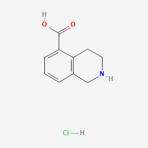 molecular formula C10H12ClNO2 B598284 1,2,3,4-Tetrahydroisoquinoline-5-carboxylic acid hydrochloride CAS No. 1203579-50-3