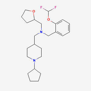 1-(1-cyclopentyl-4-piperidinyl)-N-[2-(difluoromethoxy)benzyl]-N-(tetrahydro-2-furanylmethyl)methanamine