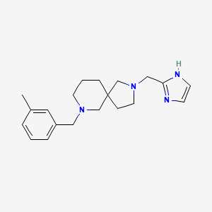 molecular formula C20H28N4 B5982869 2-(1H-imidazol-2-ylmethyl)-7-(3-methylbenzyl)-2,7-diazaspiro[4.5]decane 