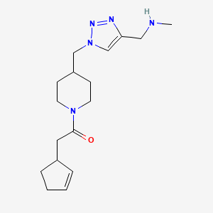 [(1-{[1-(2-cyclopenten-1-ylacetyl)-4-piperidinyl]methyl}-1H-1,2,3-triazol-4-yl)methyl]methylamine trifluoroacetate