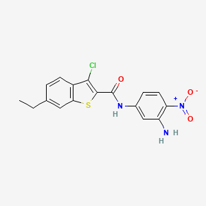 N-(3-amino-4-nitrophenyl)-3-chloro-6-ethyl-1-benzothiophene-2-carboxamide