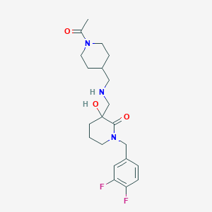 3-({[(1-acetyl-4-piperidinyl)methyl]amino}methyl)-1-(3,4-difluorobenzyl)-3-hydroxy-2-piperidinone