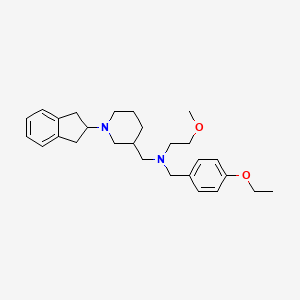 molecular formula C27H38N2O2 B5982911 N-{[1-(2,3-dihydro-1H-inden-2-yl)-3-piperidinyl]methyl}-N-(4-ethoxybenzyl)-2-methoxyethanamine 