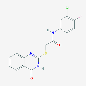 N-(3-CHLORO-4-FLUOROPHENYL)-2-[(4-HYDROXYQUINAZOLIN-2-YL)SULFANYL]ACETAMIDE