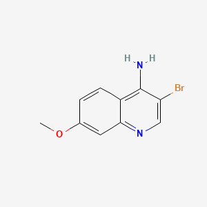 molecular formula C10H9BrN2O B598292 3-Bromo-7-methoxyquinolin-4-amine CAS No. 1203644-92-1
