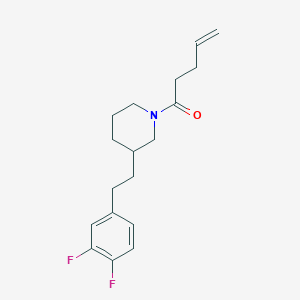 molecular formula C18H23F2NO B5982924 3-[2-(3,4-difluorophenyl)ethyl]-1-(4-pentenoyl)piperidine 