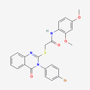 2-{[3-(4-bromophenyl)-4-oxo-3,4-dihydroquinazolin-2-yl]sulfanyl}-N-(2,4-dimethoxyphenyl)acetamide