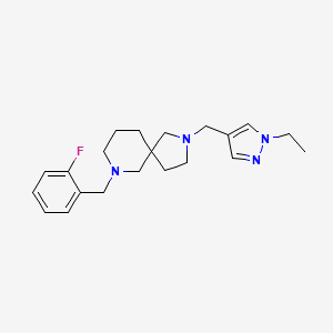 2-[(1-Ethylpyrazol-4-yl)methyl]-9-[(2-fluorophenyl)methyl]-2,9-diazaspiro[4.5]decane