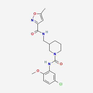 molecular formula C19H23ClN4O4 B5982997 N-(5-chloro-2-methoxyphenyl)-3-({[(5-methyl-3-isoxazolyl)carbonyl]amino}methyl)-1-piperidinecarboxamide 