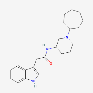 N-(1-cycloheptyl-3-piperidinyl)-2-(1H-indol-3-yl)acetamide