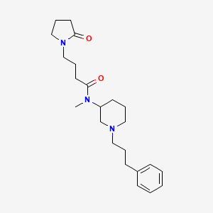 molecular formula C23H35N3O2 B5983010 N-methyl-4-(2-oxo-1-pyrrolidinyl)-N-[1-(3-phenylpropyl)-3-piperidinyl]butanamide 