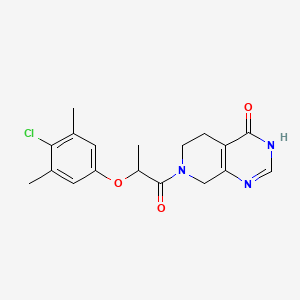 molecular formula C18H20ClN3O3 B5983041 7-[2-(4-chloro-3,5-dimethylphenoxy)propanoyl]-5,6,7,8-tetrahydropyrido[3,4-d]pyrimidin-4(3H)-one 