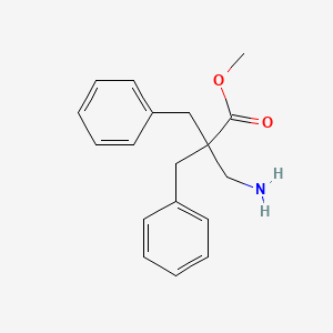 molecular formula C18H21NO2 B598306 Methyl 3-amino-2,2-dibenzylpropanoate CAS No. 125469-89-8