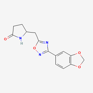 5-[[3-(1,3-Benzodioxol-5-yl)-1,2,4-oxadiazol-5-yl]methyl]pyrrolidin-2-one