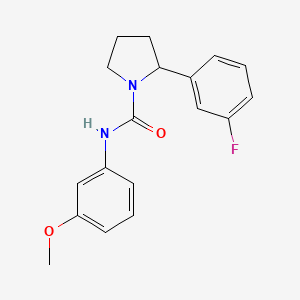 molecular formula C18H19FN2O2 B5983087 2-(3-fluorophenyl)-N-(3-methoxyphenyl)-1-pyrrolidinecarboxamide 