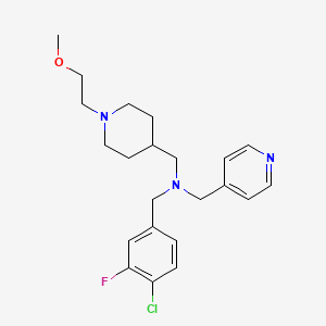 N-[(4-chloro-3-fluorophenyl)methyl]-1-[1-(2-methoxyethyl)piperidin-4-yl]-N-(pyridin-4-ylmethyl)methanamine