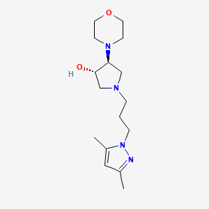 (3S,4S)-1-[3-(3,5-dimethylpyrazol-1-yl)propyl]-4-morpholin-4-ylpyrrolidin-3-ol