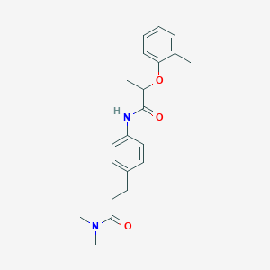 N-{4-[3-(dimethylamino)-3-oxopropyl]phenyl}-2-(2-methylphenoxy)propanamide