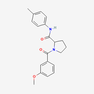 molecular formula C20H22N2O3 B5983156 1-(3-methoxybenzoyl)-N-(4-methylphenyl)prolinamide 