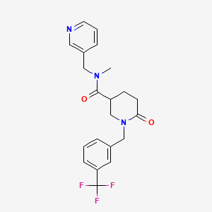 N-methyl-6-oxo-N-(3-pyridinylmethyl)-1-[3-(trifluoromethyl)benzyl]-3-piperidinecarboxamide