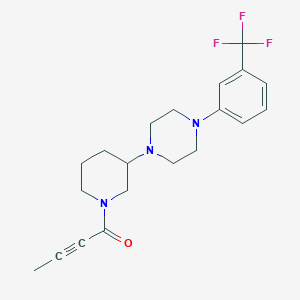 molecular formula C20H24F3N3O B5983190 1-[1-(2-butynoyl)-3-piperidinyl]-4-[3-(trifluoromethyl)phenyl]piperazine 