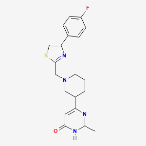 4-[1-[[4-(4-fluorophenyl)-1,3-thiazol-2-yl]methyl]piperidin-3-yl]-2-methyl-1H-pyrimidin-6-one