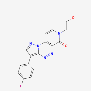 molecular formula C17H14FN5O2 B5983199 3-(4-fluorophenyl)-7-(2-methoxyethyl)pyrazolo[5,1-c]pyrido[4,3-e][1,2,4]triazin-6(7H)-one 