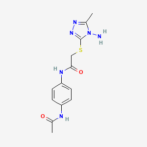 N-(4-ACETAMIDOPHENYL)-2-[(4-AMINO-5-METHYL-4H-1,2,4-TRIAZOL-3-YL)SULFANYL]ACETAMIDE