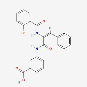 3-({2-[(2-bromobenzoyl)amino]-3-phenylacryloyl}amino)benzoic acid