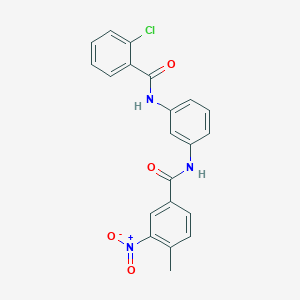 N-{3-[(2-chlorobenzoyl)amino]phenyl}-4-methyl-3-nitrobenzamide