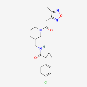 1-(4-chlorophenyl)-N-({1-[(4-methyl-1,2,5-oxadiazol-3-yl)acetyl]-3-piperidinyl}methyl)cyclopropanecarboxamide