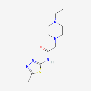 2-(4-ethyl-1-piperazinyl)-N-(5-methyl-1,3,4-thiadiazol-2-yl)acetamide