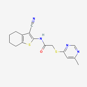 N-(3-cyano-4,5,6,7-tetrahydro-1-benzothien-2-yl)-2-[(6-methylpyrimidin-4-yl)thio]acetamide