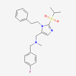 (4-fluorobenzyl){[2-(isopropylsulfonyl)-1-(2-phenylethyl)-1H-imidazol-5-yl]methyl}methylamine