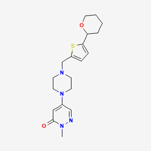 2-methyl-5-(4-{[5-(tetrahydro-2H-pyran-2-yl)-2-thienyl]methyl}-1-piperazinyl)-3(2H)-pyridazinone