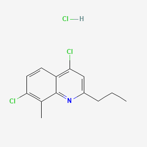 molecular formula C13H14Cl3N B598331 4,7-Dichloro-8-methyl-2-propylquinoline hydrochloride CAS No. 1204810-65-0