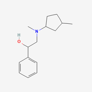 molecular formula C15H23NO B5983371 2-[methyl(3-methylcyclopentyl)amino]-1-phenylethanol 