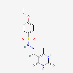 4-ethoxy-N-[(E)-(6-methyl-2,4-dioxo-1H-pyrimidin-5-yl)methylideneamino]benzenesulfonamide