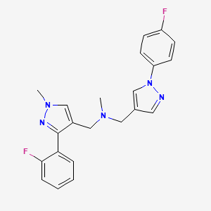 1-[3-(2-fluorophenyl)-1-methyl-1H-pyrazol-4-yl]-N-{[1-(4-fluorophenyl)-1H-pyrazol-4-yl]methyl}-N-methylmethanamine