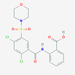 2-{[2,4-dichloro-5-(4-morpholinylsulfonyl)benzoyl]amino}benzoic acid