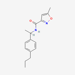 molecular formula C16H20N2O2 B5983400 5-methyl-N-[1-(4-propylphenyl)ethyl]-3-isoxazolecarboxamide 