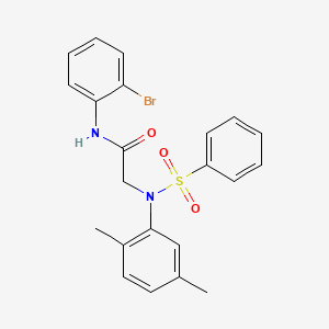 N~1~-(2-bromophenyl)-N~2~-(2,5-dimethylphenyl)-N~2~-(phenylsulfonyl)glycinamide